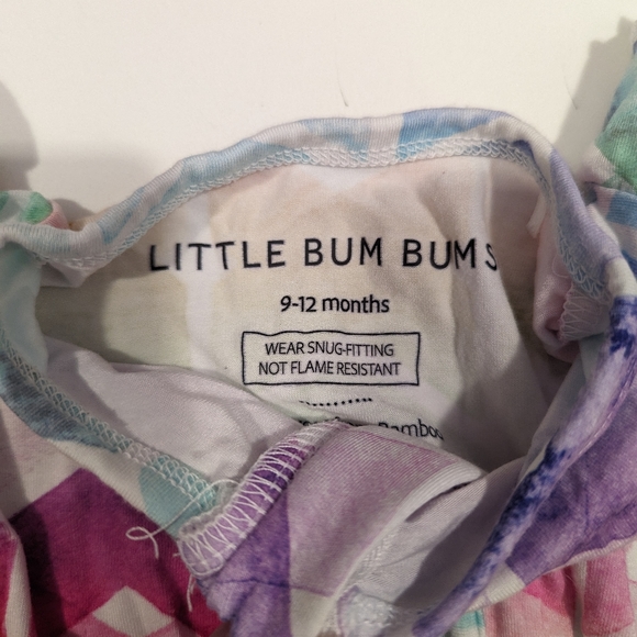 Little bum bums bamboo pajamas ruffle romper 9-12m - Picture 3 of 3